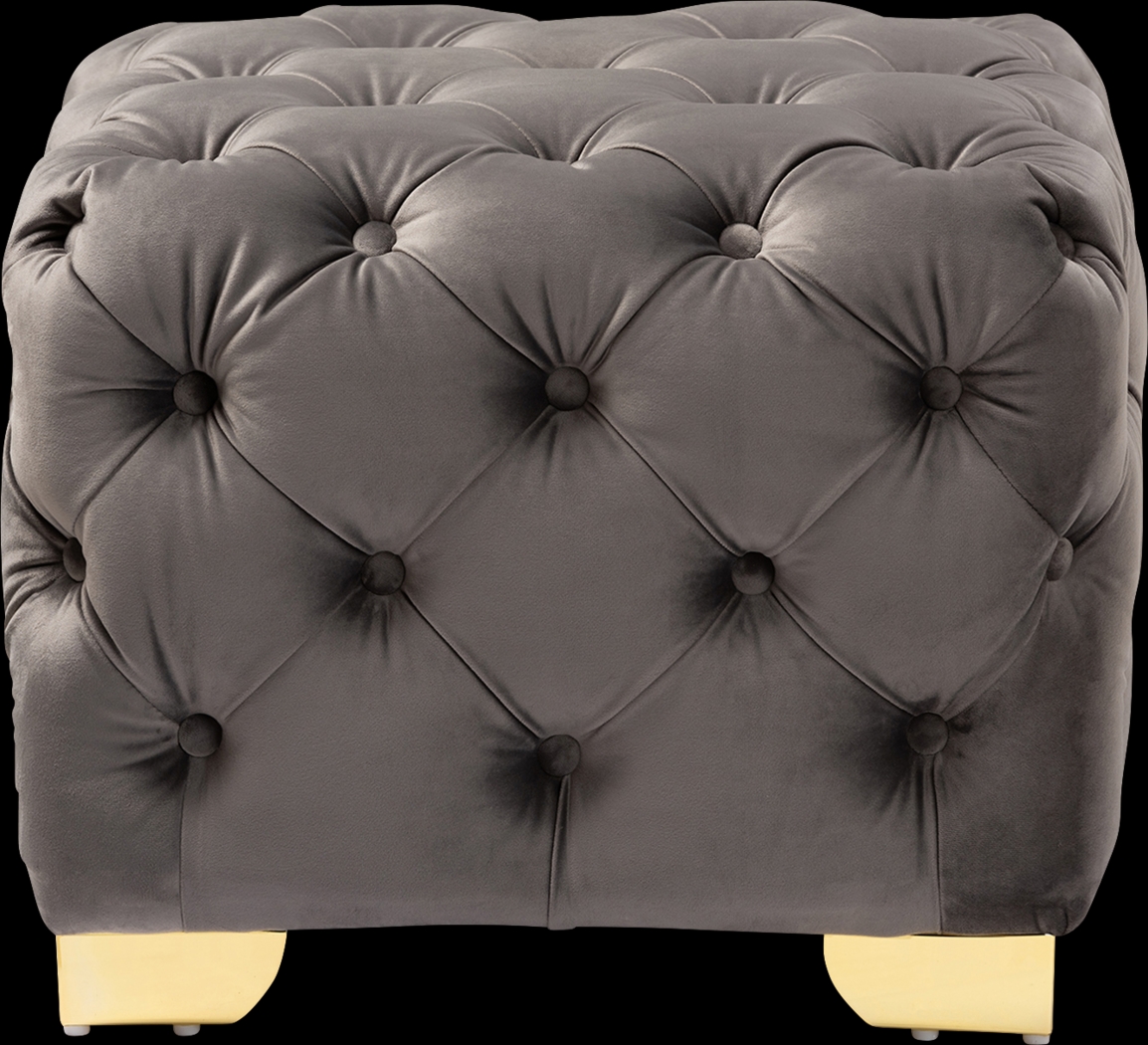 Avocet Gray Ottoman - Thumbnail - Image 3