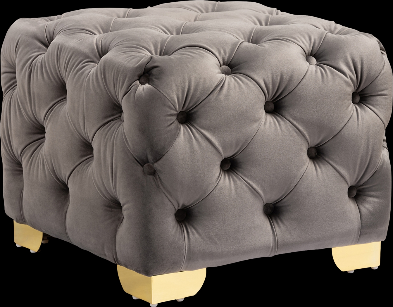 Avocet Gray Ottoman - Thumbnail - Image 1