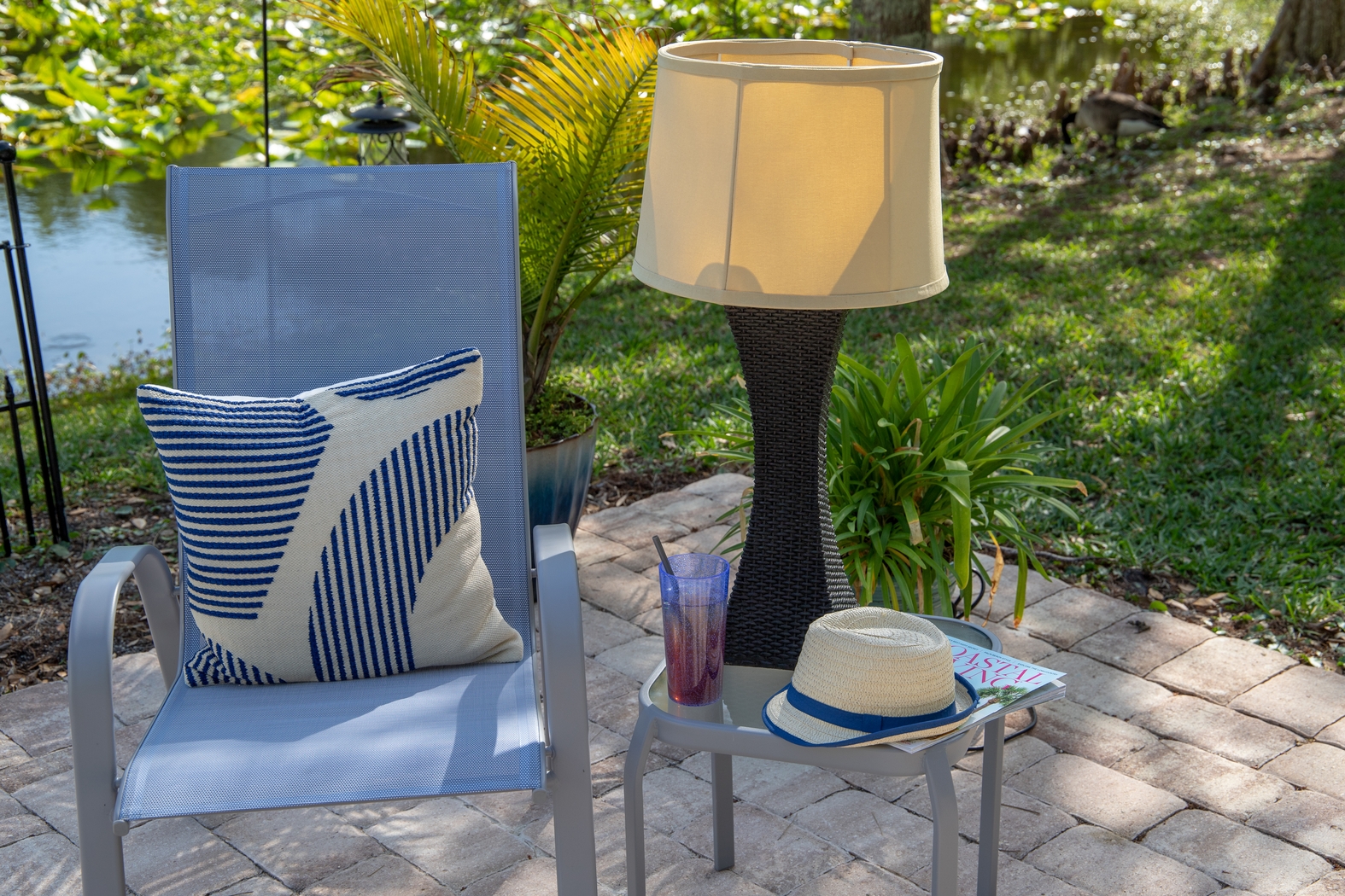 Avon Island  Black Outdoor Table Lamp - Thumbnail - Image 2