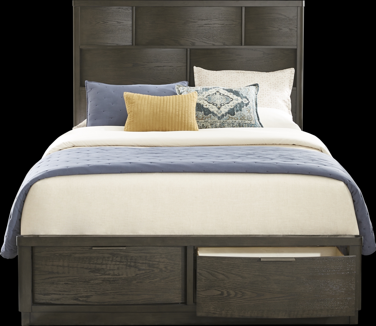 Avona Place Brown 7 Pc Queen Panel Bedroom with Storage - Thumbnail - Image 3