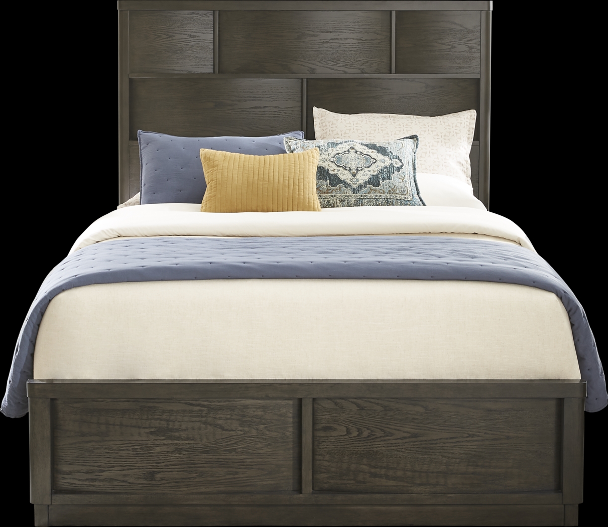 Avona Place Brown 3 Pc Queen Panel Bed - Thumbnail - Image 1