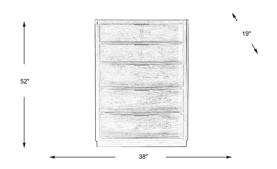 Dimension Image. Please refer to the Dimension Tab on this page for dimension details.