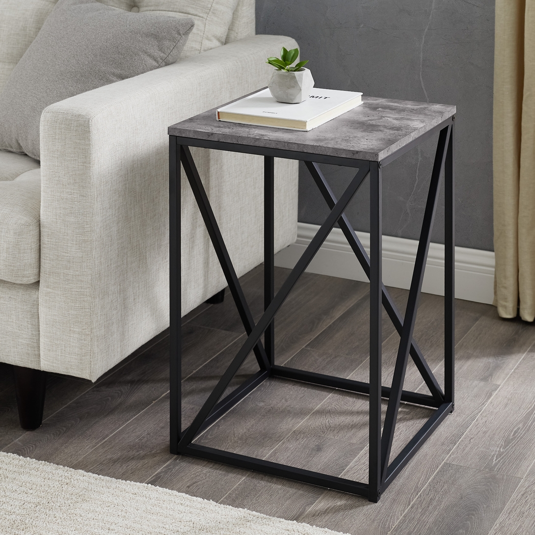 Avondale Circle Dark Gray Accent Table - Thumbnail - Image 4