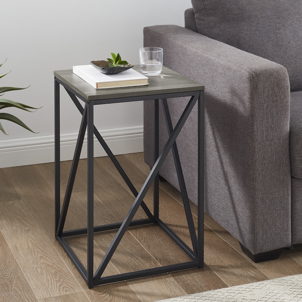 Avondale Circle Gray Accent Table - Thumbnail - Image 4
