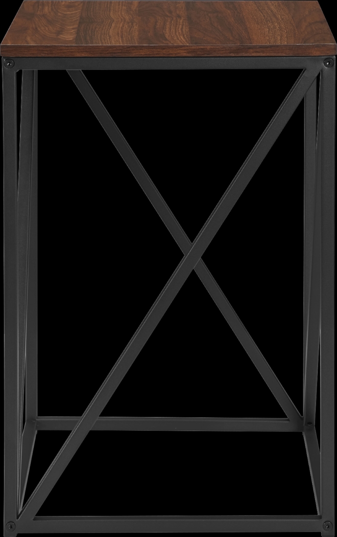 Avondale Circle Walnut Accent Table - Thumbnail - Image 2