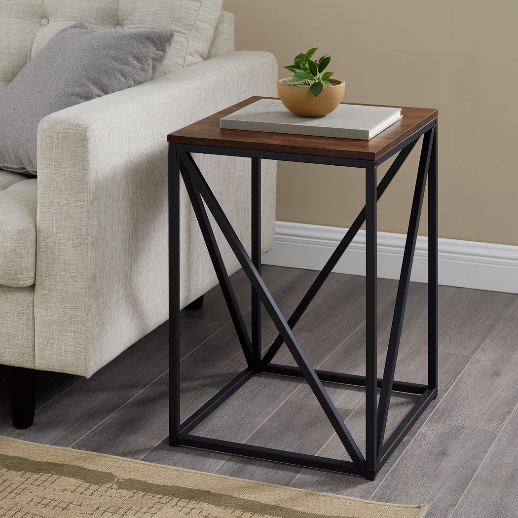 Avondale Circle Walnut Accent Table - Thumbnail - Image 4