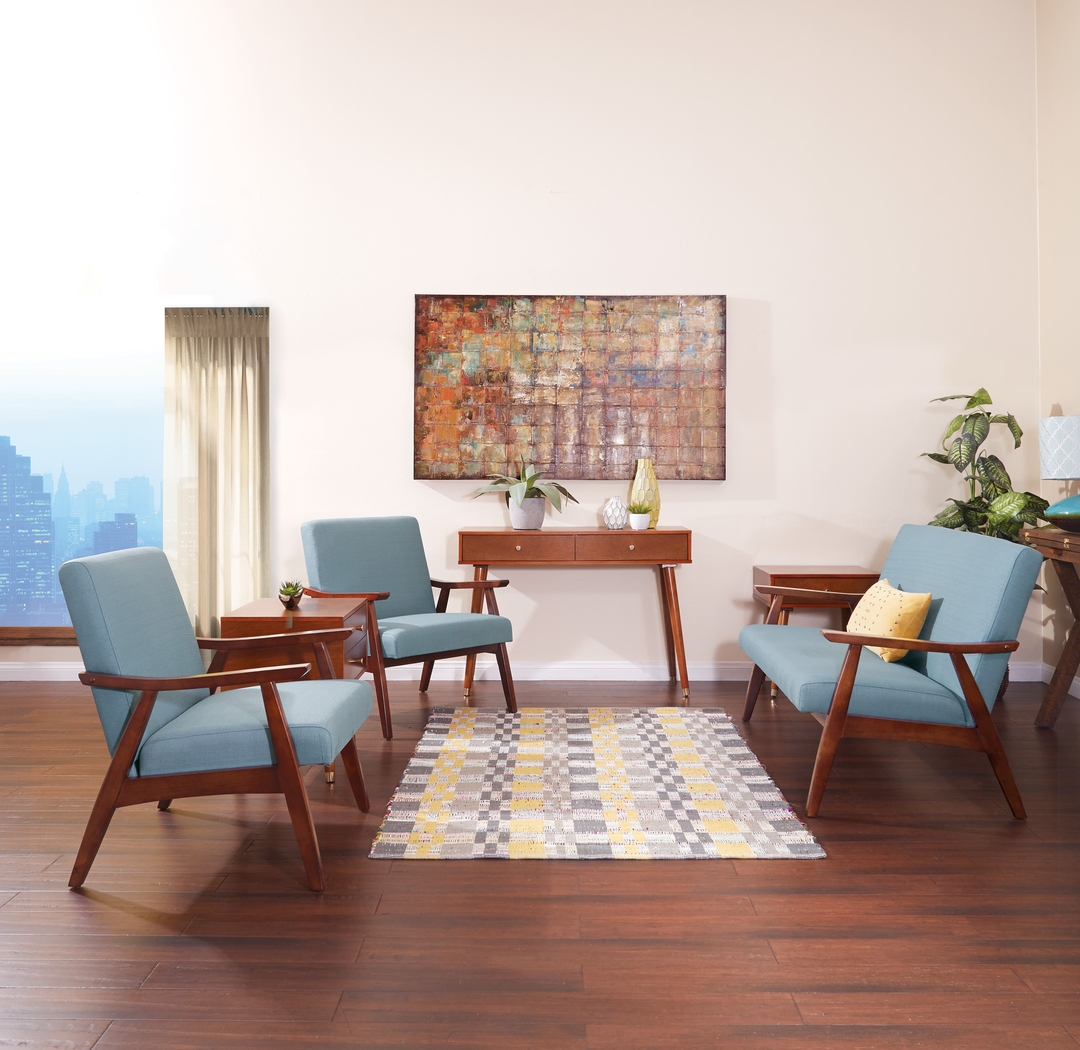 Avott Blue Accent Chair - Thumbnail - Image 2