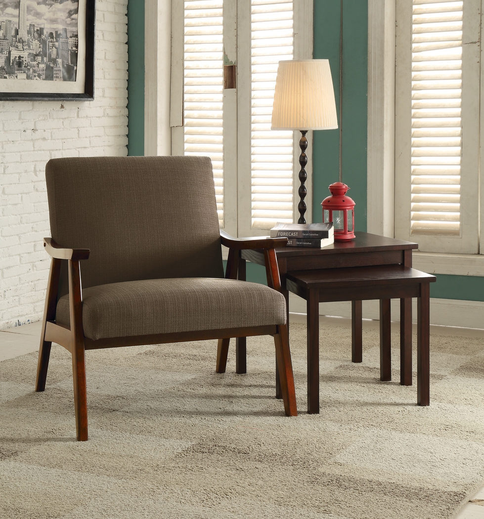 Avott Brown Accent Chair - Thumbnail - Image 2