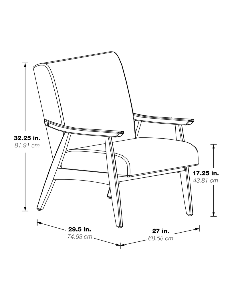 Avott Brown Accent Chair - Thumbnail - Image 5