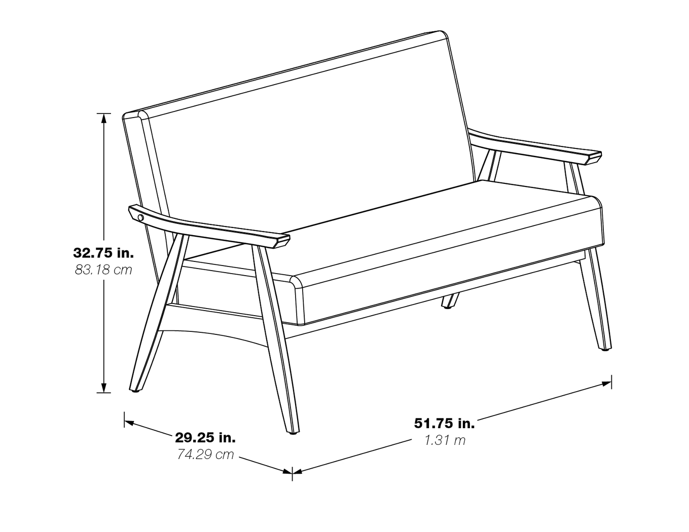 Avott Brown Loveseat - Thumbnail - Image 4
