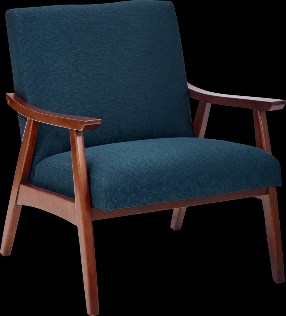 Avott Dark Blue Accent Chair - Thumbnail - Image 1
