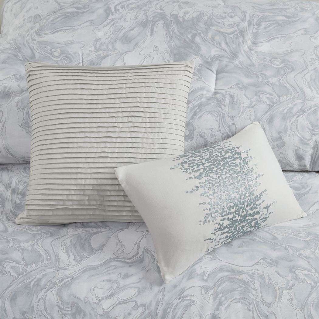 Avoyelles Gray 7 Pc Queen Comforter Set - Thumbnail - Image 3