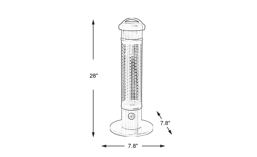 Dimension Image. Please refer to the Dimension Tab on this page for dimension details.