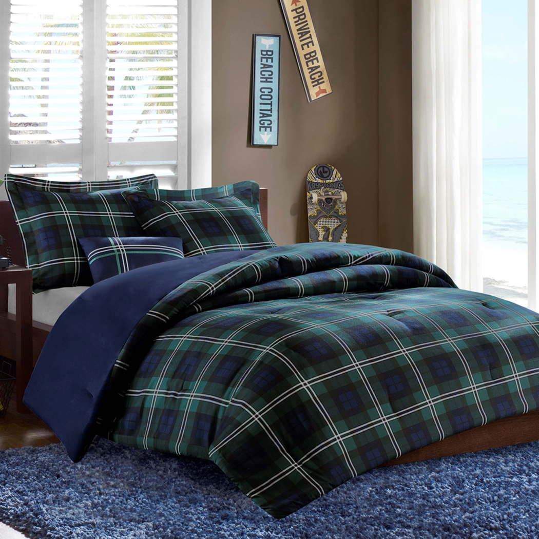 Avrill Blue Twin Comforter Set - Thumbnail - Image 3