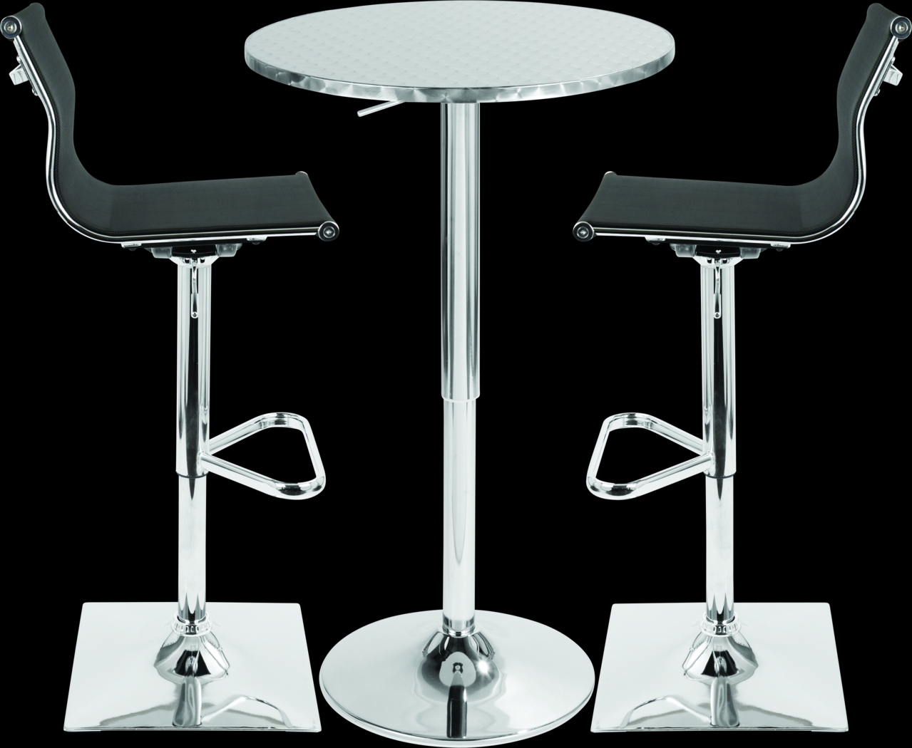 Avrum Black 3 Pc Bar Height Dining Set - Thumbnail - Image 2