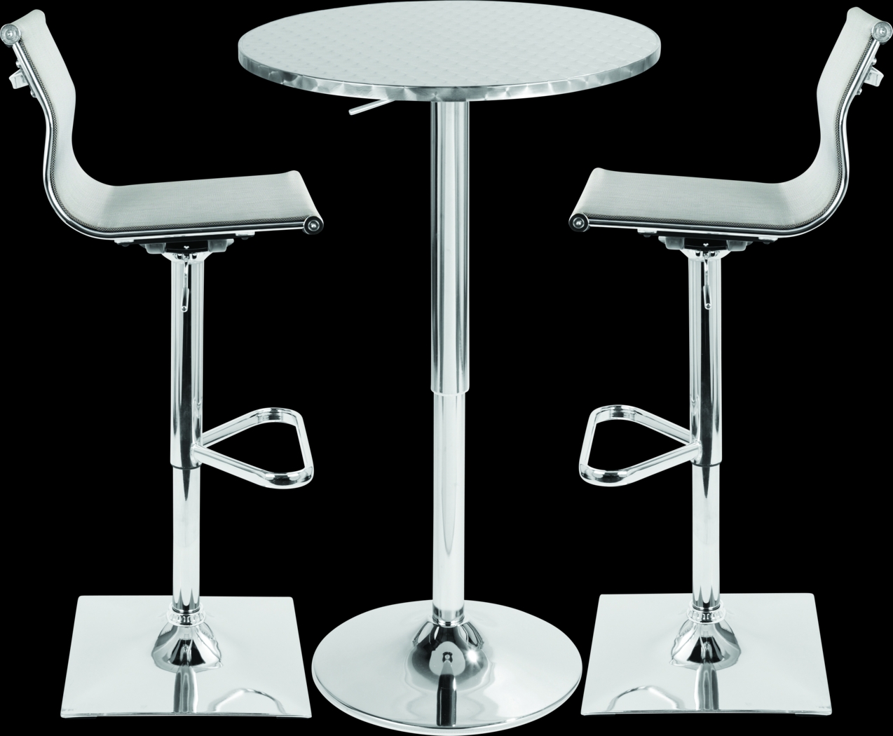 Avrum Gray 3 Pc Bar Height Dining Set - Thumbnail - Image 2