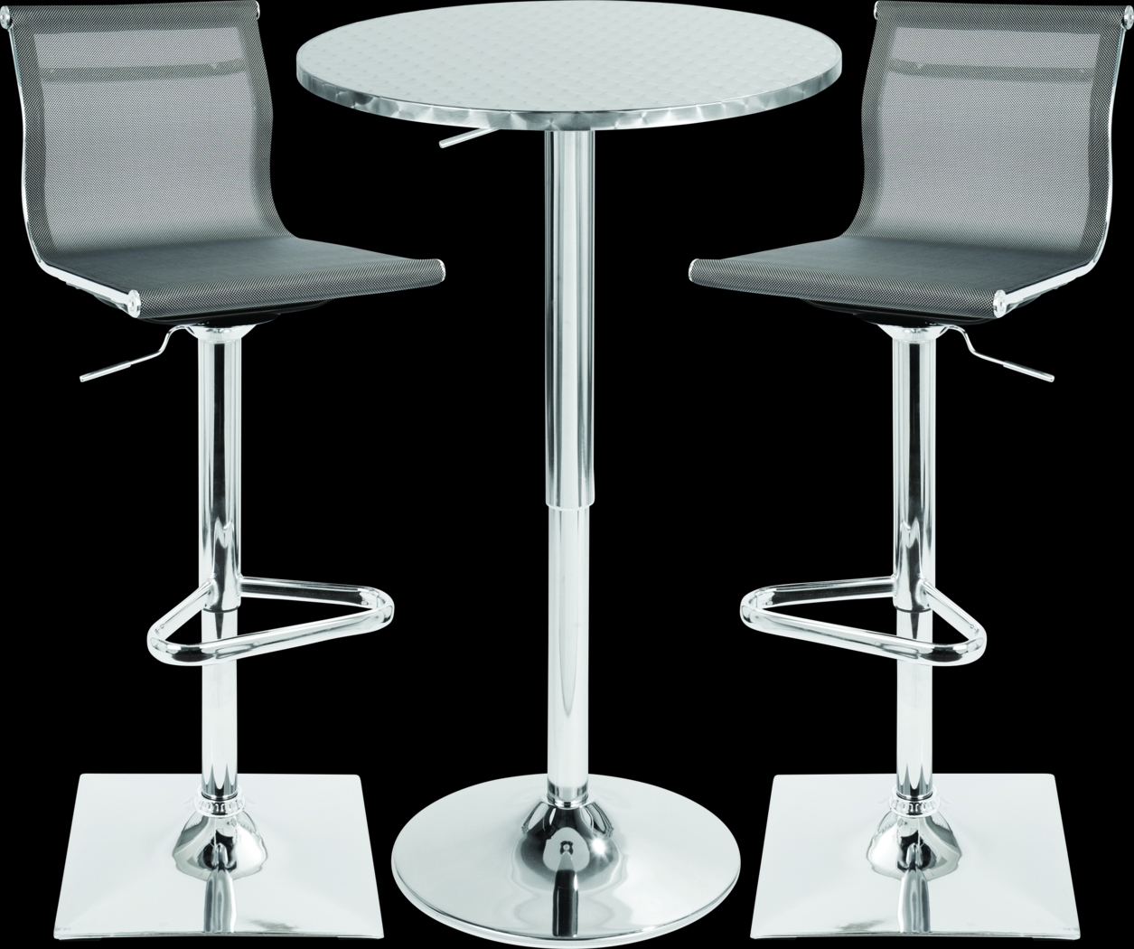 Avrum Gray 3 Pc Bar Height Dining Set - Thumbnail - Image 1