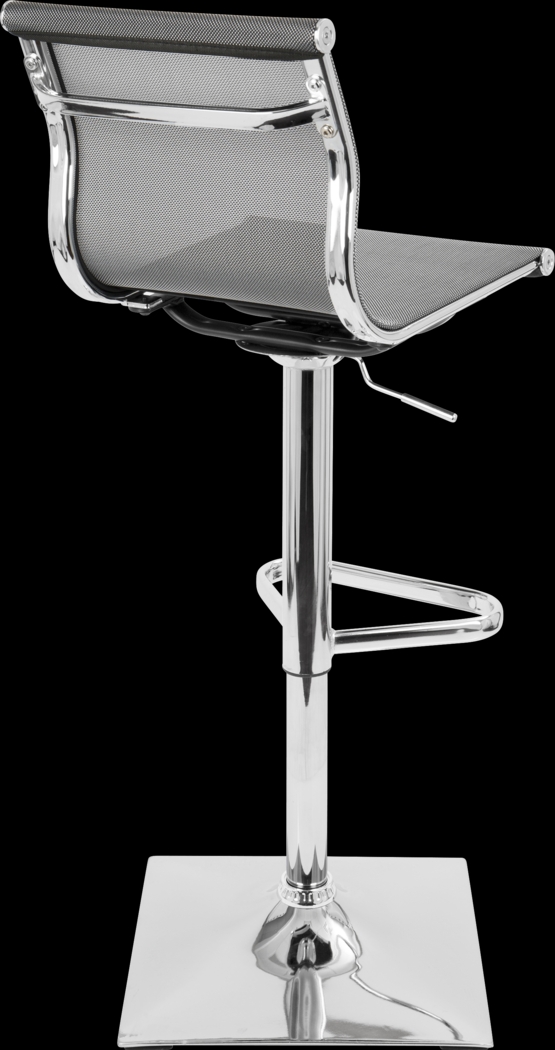 Avrum Gray Chrome Adjustable Swivel Barstool - Thumbnail - Image 3