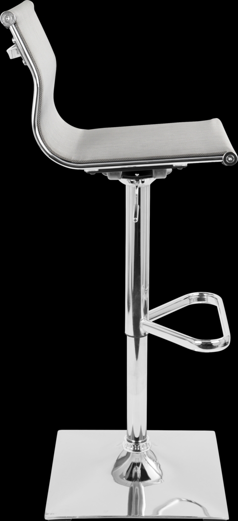 Avrum Gray Chrome Adjustable Swivel Barstool - Thumbnail - Image 4