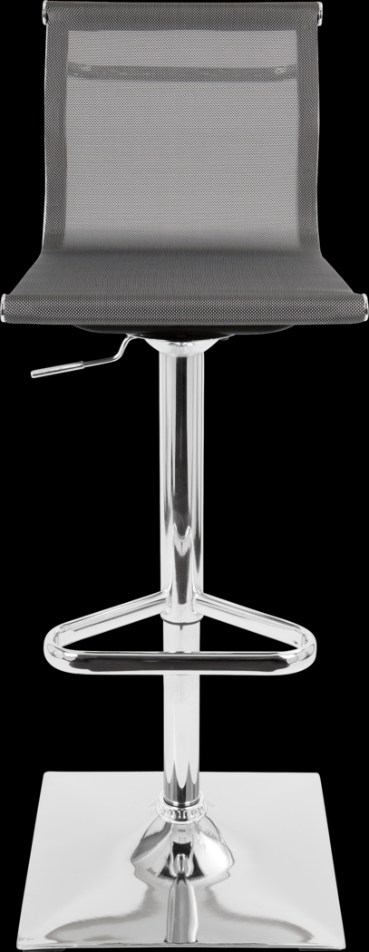 Avrum Gray Chrome Adjustable Swivel Barstool - Thumbnail - Image 5