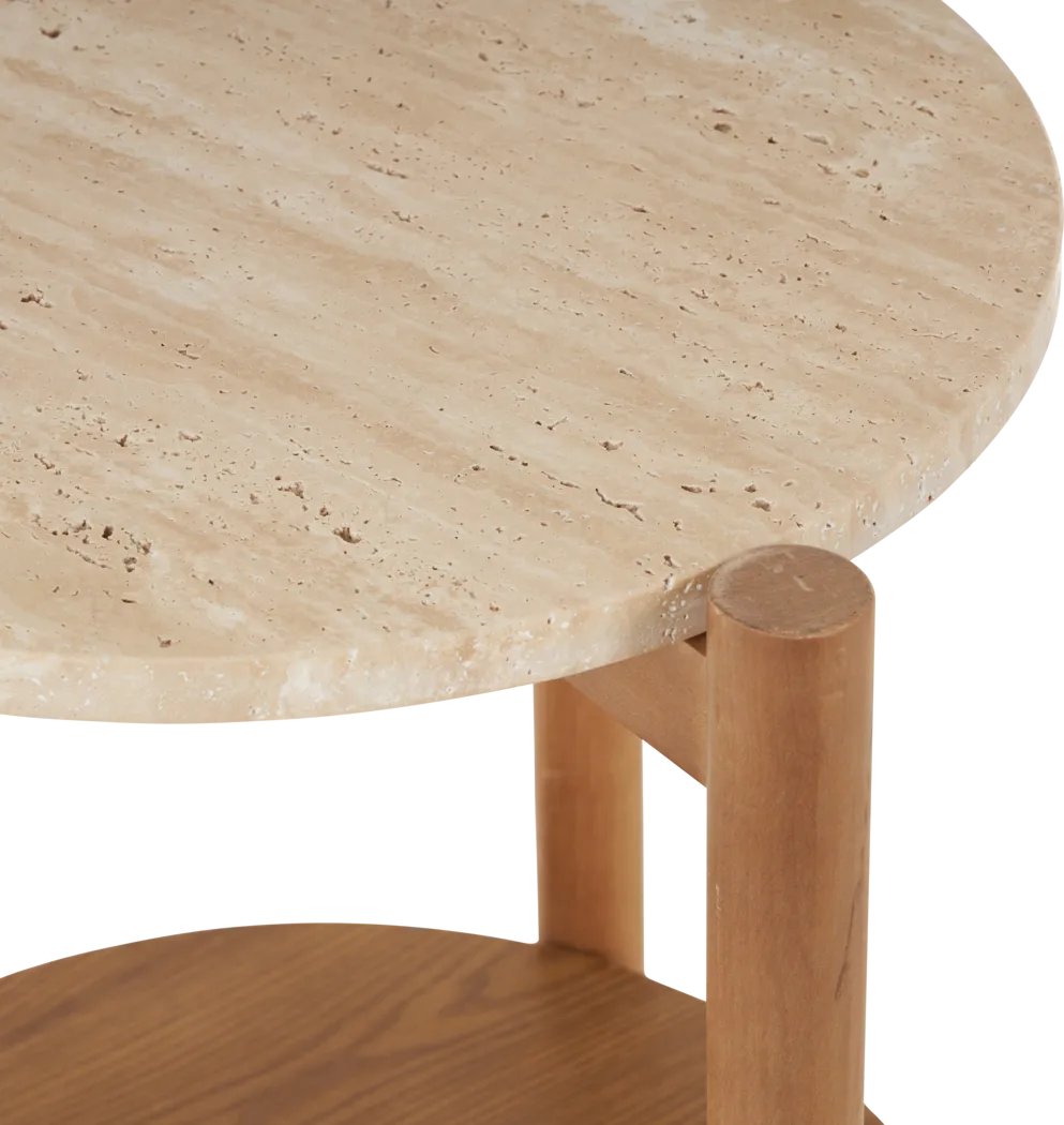 Avudo Brown Accent Table - Thumbnail - Image 3
