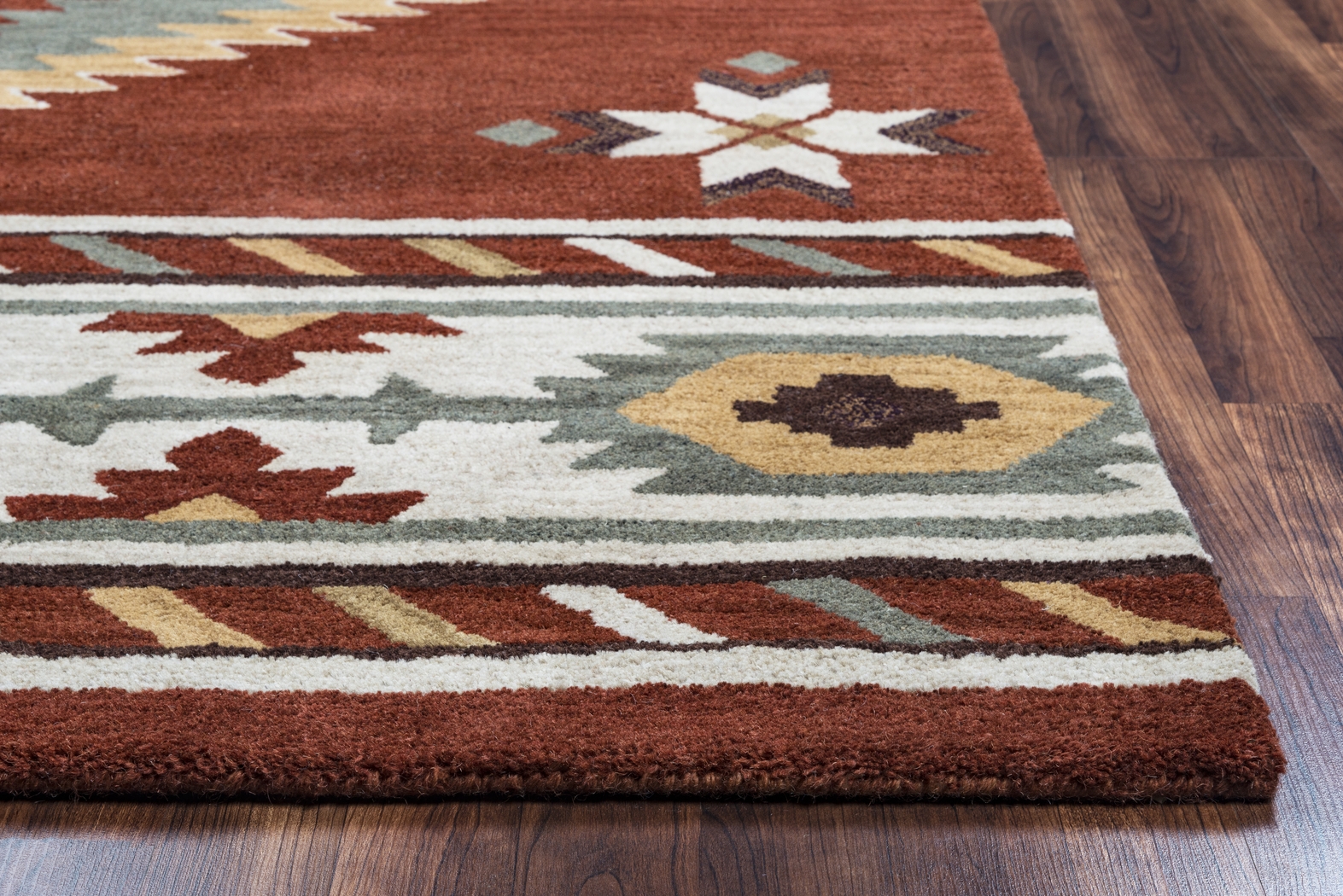Awena Red 3' x 5' Rug - Thumbnail - Image 2