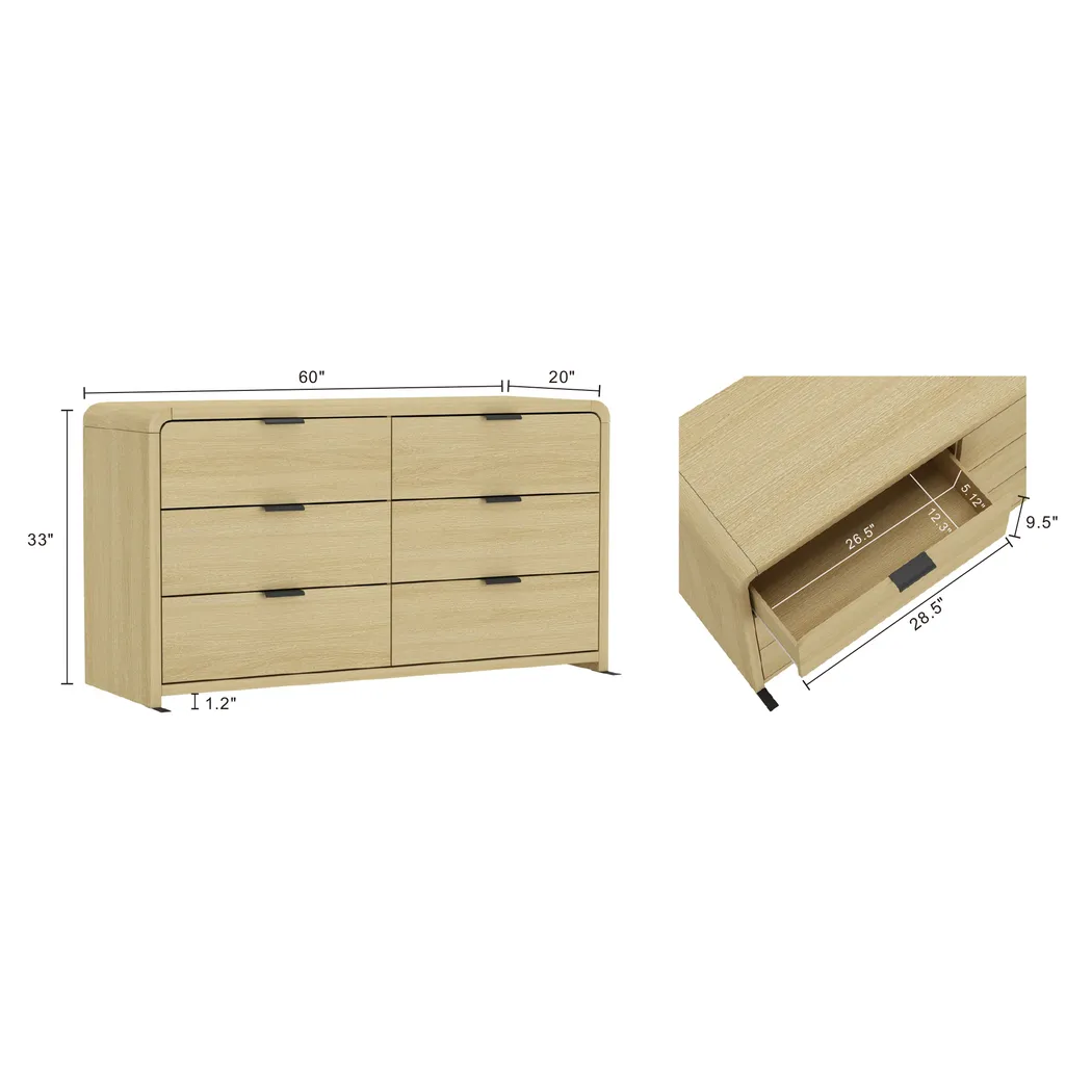 Awidi Oak/Black Dresser - Image 10