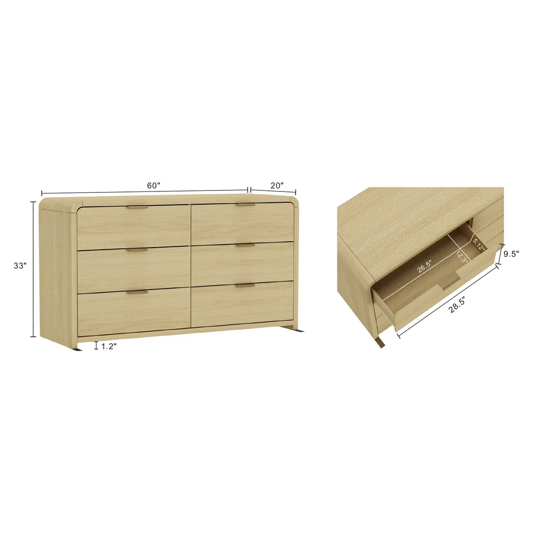 Awidi Oak/Gold Dresser - Image 9