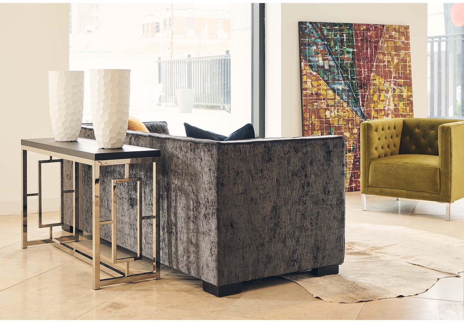 Awini Black Sofa Table - Thumbnail - Image 6