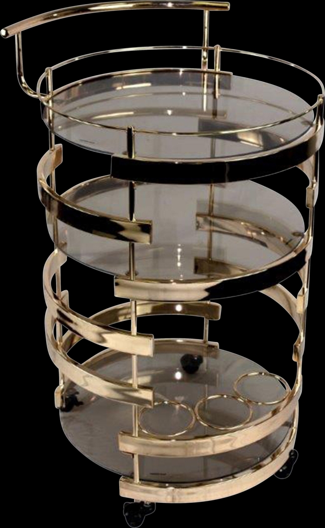 Axtell Gold Bar Cart - Thumbnail - Image 1