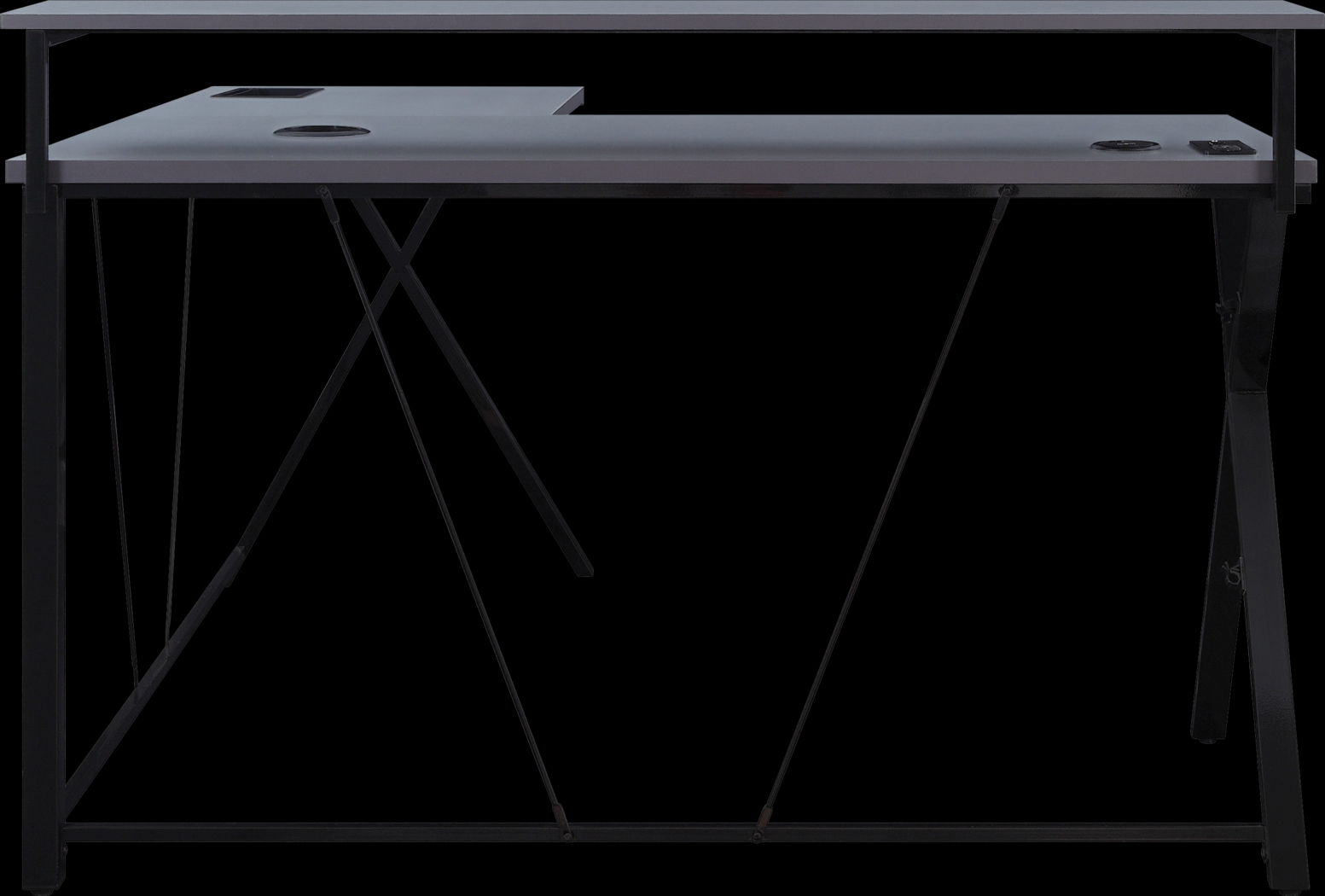 Axyon Gray L- Shaped Gaming Desk - Thumbnail - Image 4