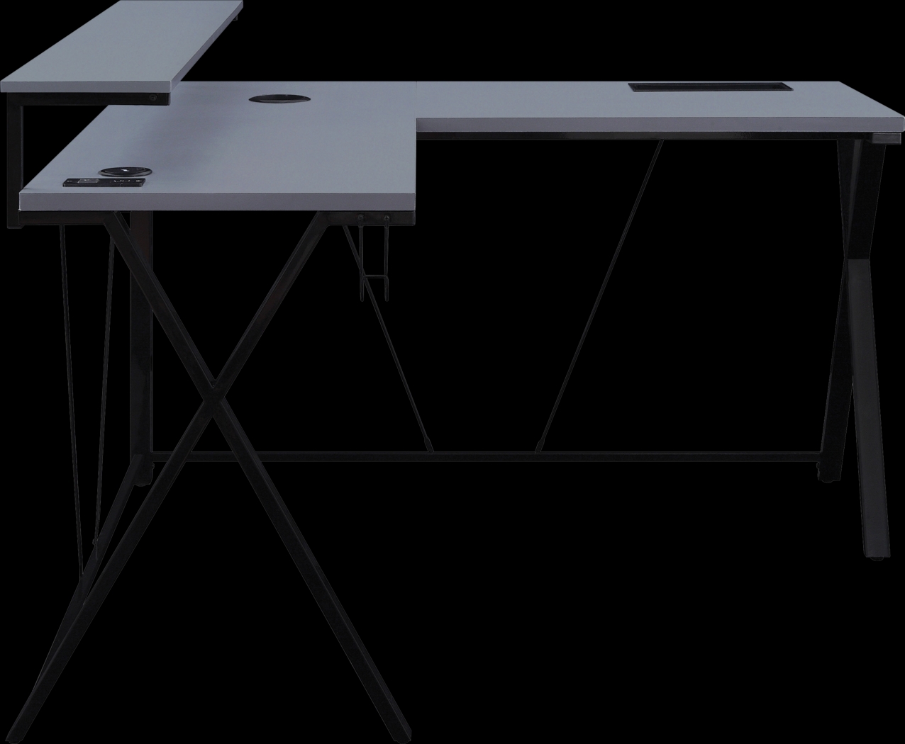 Axyon Gray L- Shaped Gaming Desk - Thumbnail - Image 5