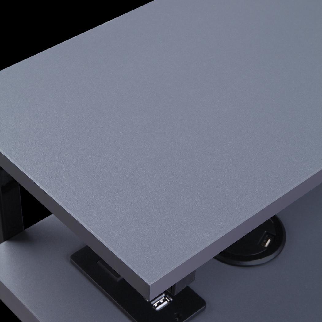 Axyon Gray L- Shaped Gaming Desk - Thumbnail - Image 6