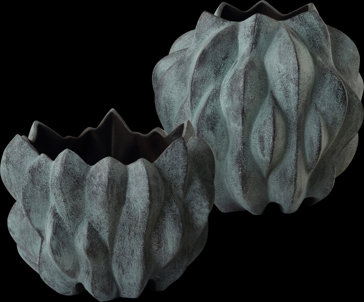 Ayaab Bronze Vase, Set of 2 - Thumbnail - Image 1