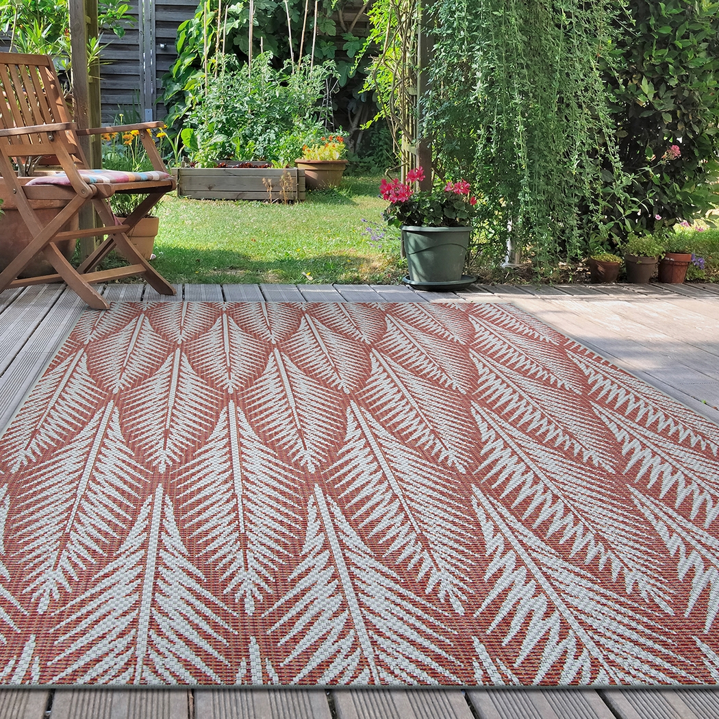 Ayandra Red 7'6 x 10'9 Indoor/Outdoor Rug - Thumbnail - Image 2