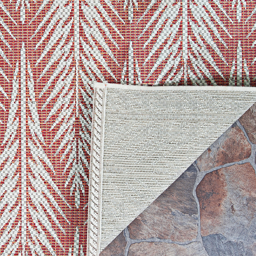 Ayandra Red 7'6 x 10'9 Indoor/Outdoor Rug - Thumbnail - Image 4