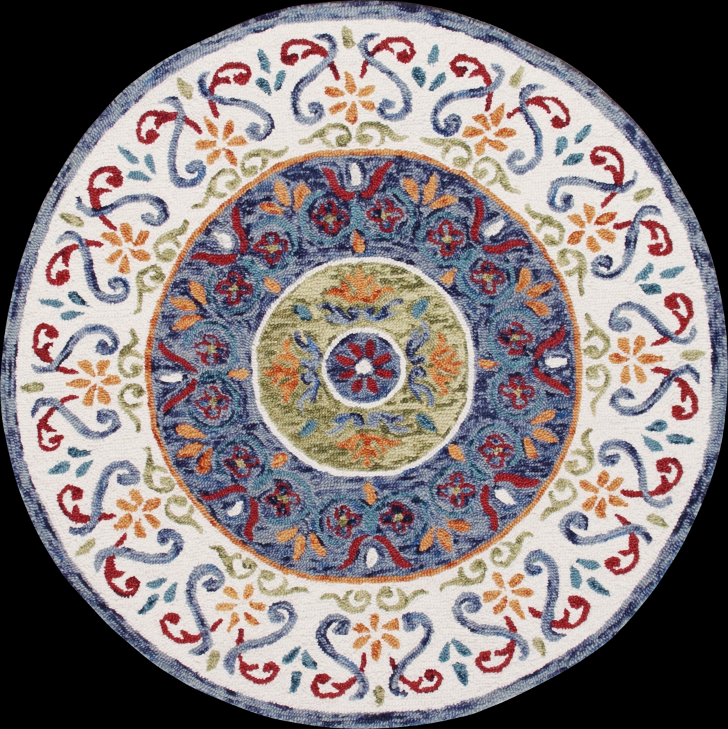 Ayanka Ivory 6' Round Rug - Thumbnail - Image 1