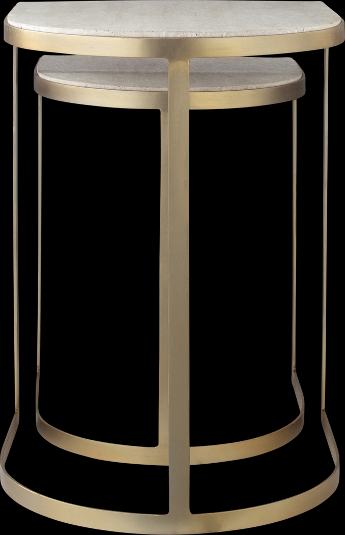 Ayashe White Nesting Table, Set of 2 - Thumbnail - Image 5