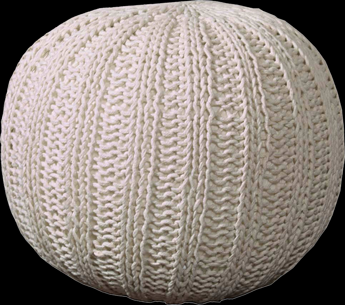 Ayidu Ivory Pouf - Thumbnail - Image 1