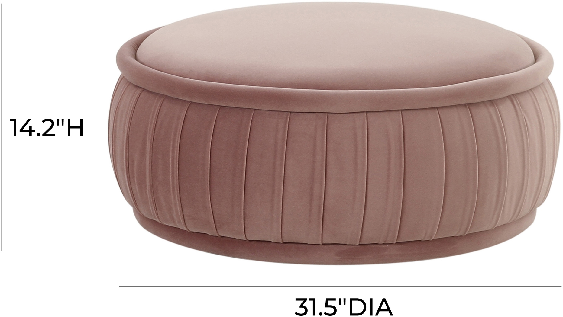 Ayla Ann Mauve Accent Ottoman - Thumbnail - Image 5
