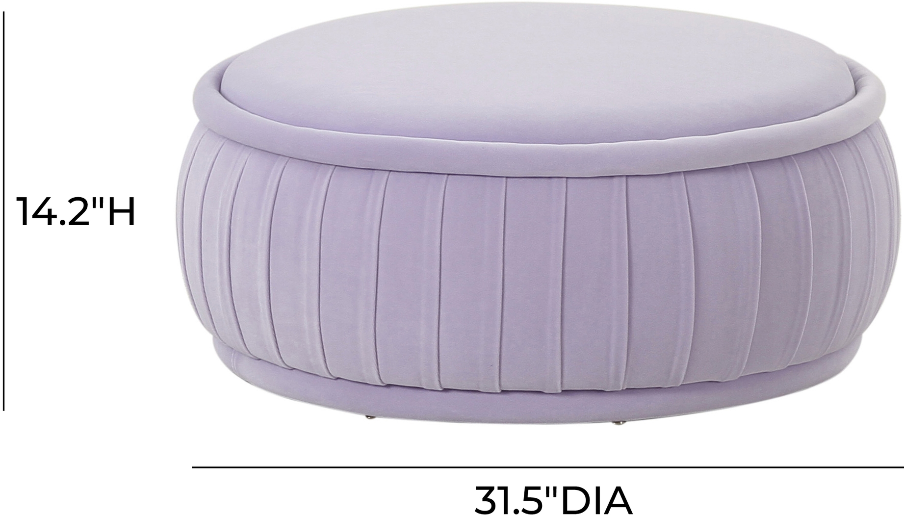 Ayla Ann Purple Accent Ottoman - Thumbnail - Image 4