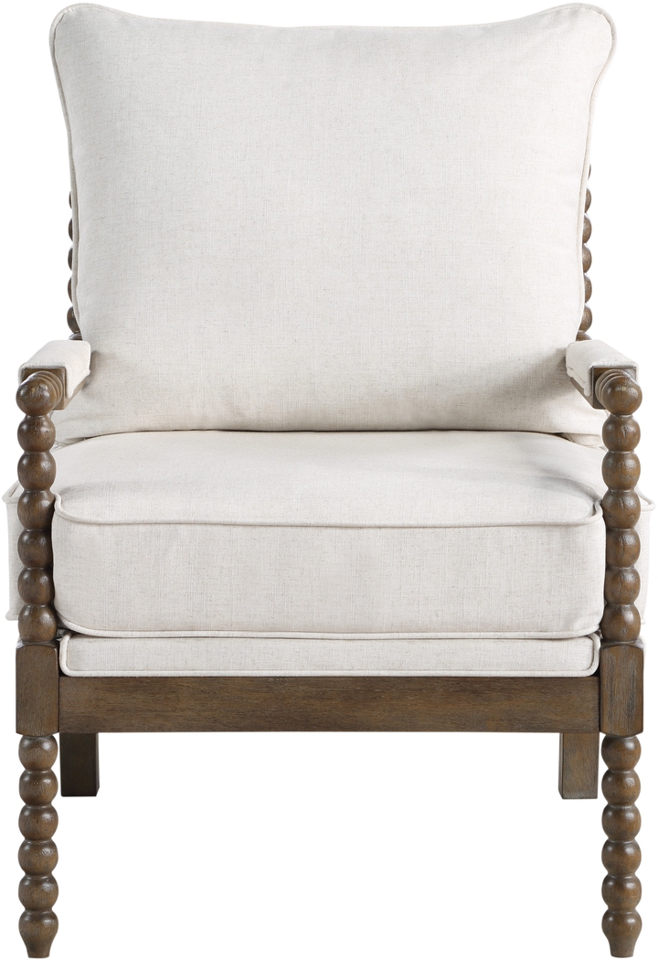 Ayleen Cream Accent Chair - Thumbnail - Image 4