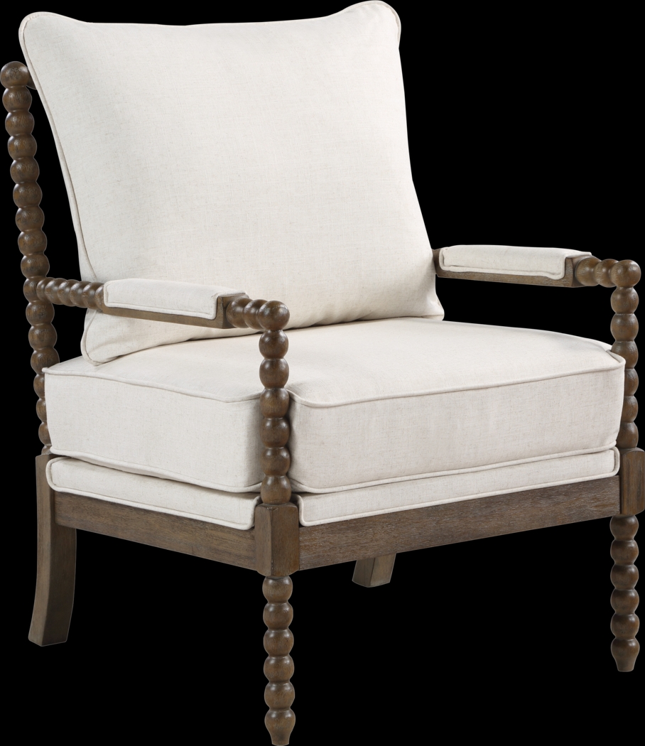 Ayleen Cream Accent Chair - Thumbnail - Image 1