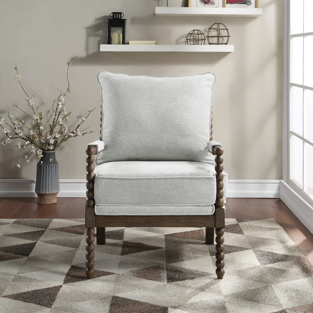 Ayleen Gray Accent Chair - Thumbnail - Image 2