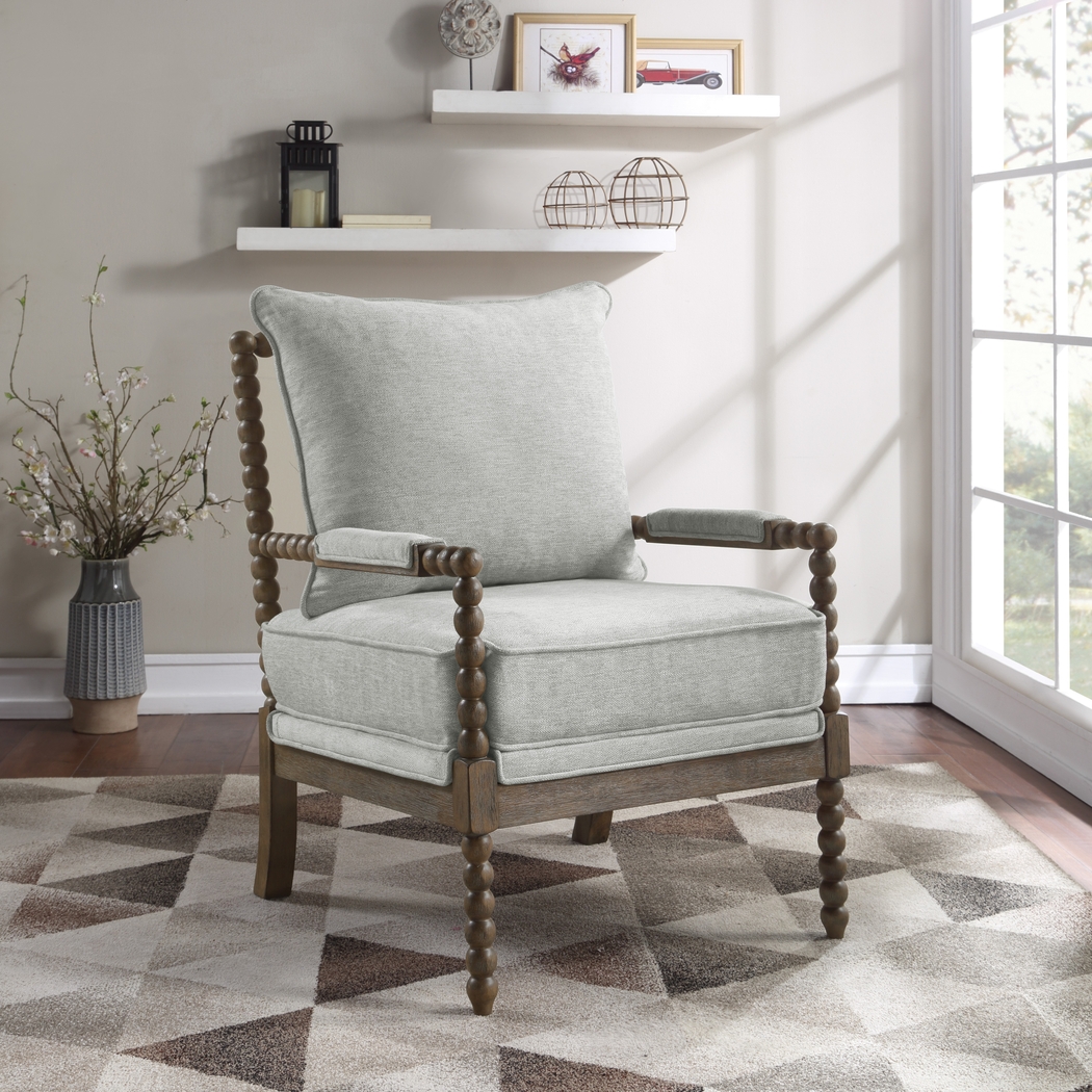 Ayleen Gray Accent Chair - Thumbnail - Image 3