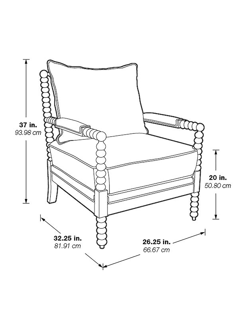 Ayleen Navy Accent Chair - Thumbnail - Image 9