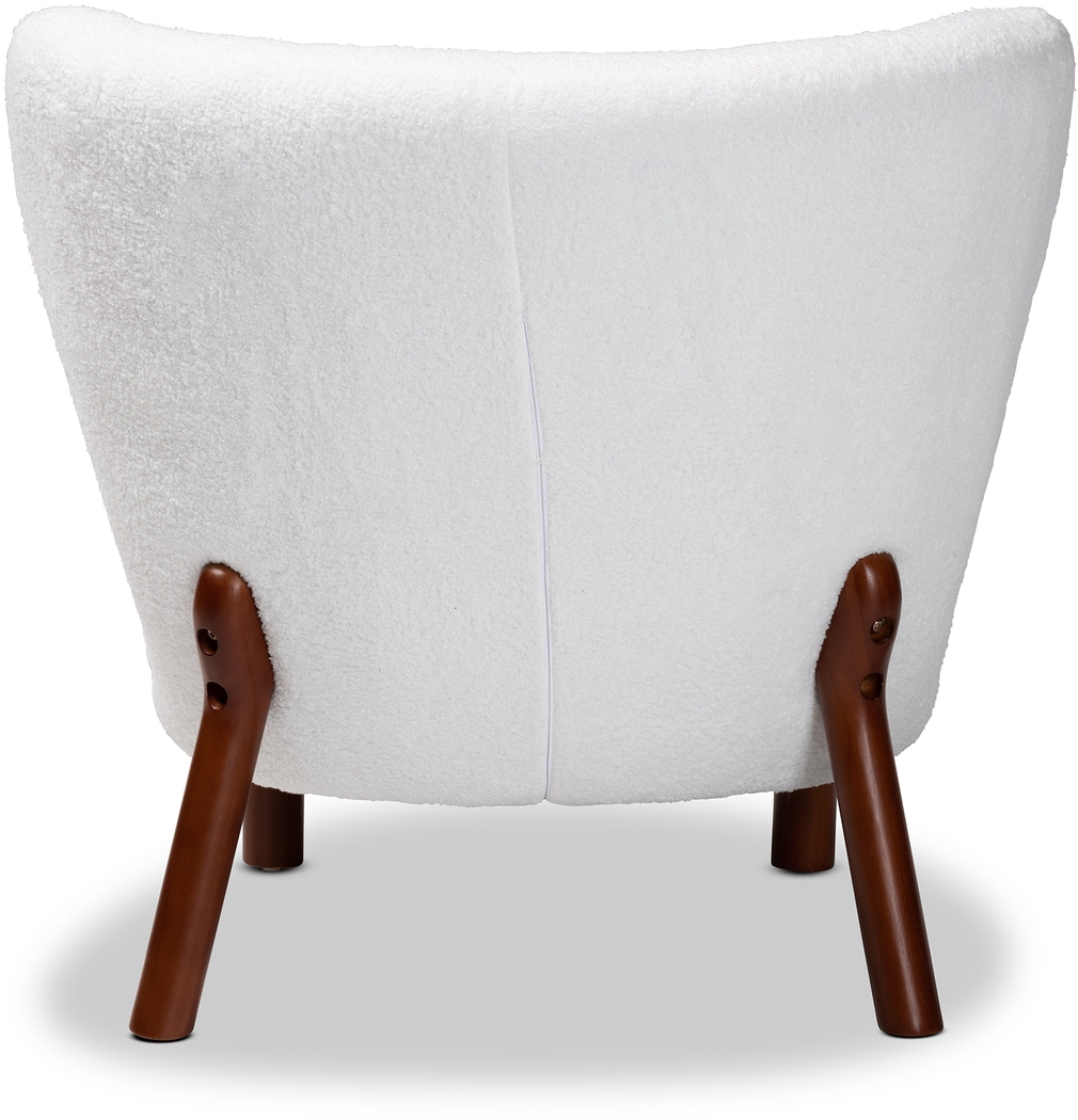 Aylera White Accent Chair - Thumbnail - Image 3