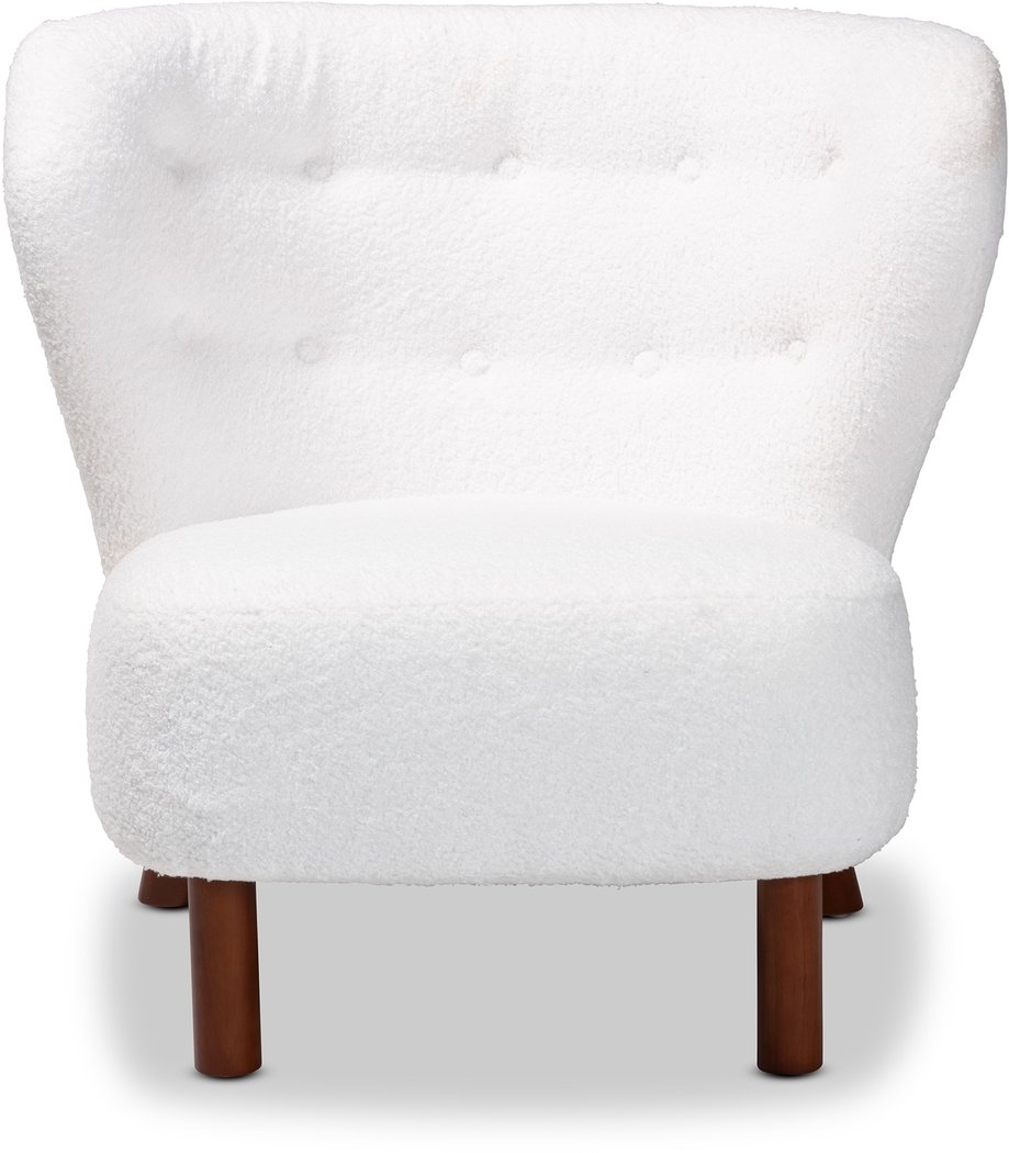 Aylera White Accent Chair - Thumbnail - Image 4