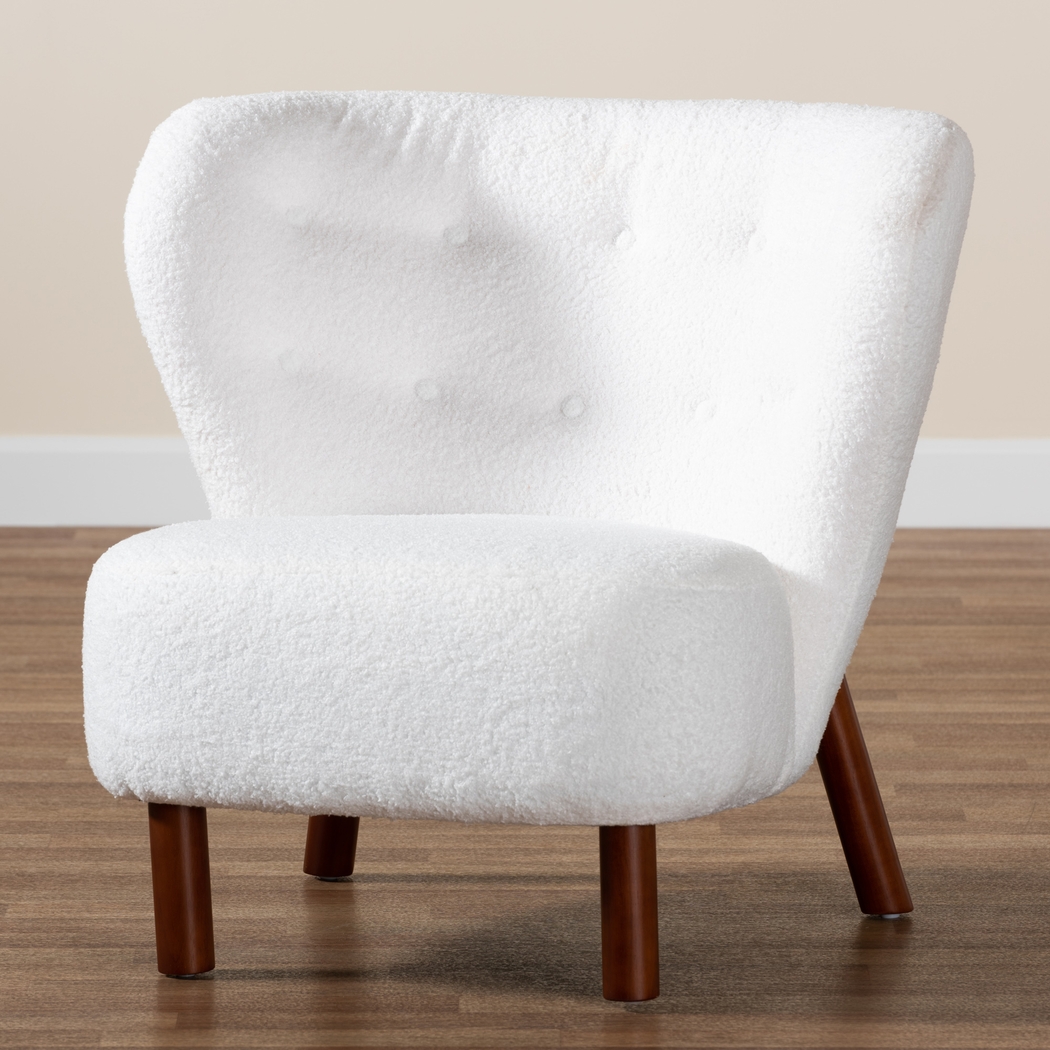 Aylera White Accent Chair - Thumbnail - Image 7