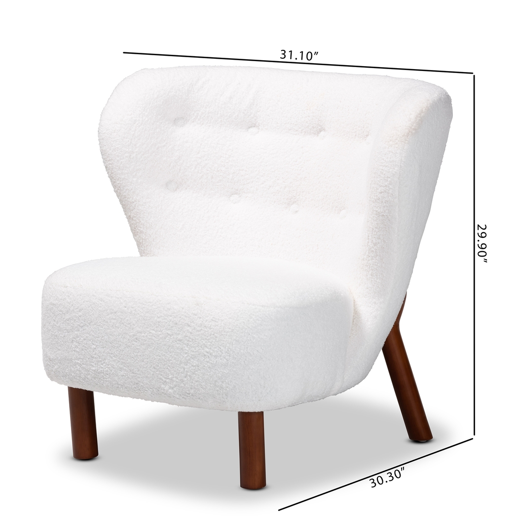 Aylera White Accent Chair - Thumbnail - Image 10